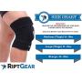 RiptGear Patella Knee Brace - Open Patella Stabilizer Knee Brace for Arthritis - Alleviate Patellar Tendonitis, Meniscus Tear, Joint Pain, Jumpers Knee, ACL Ligament Sprains (Medium Left Leg)