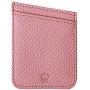 Vegan Leather Cell Phone Wallet Stick on Credit Card Holder for Back of Phone [2X Reinforced Stitching] Compatible with iPhone, Galaxy, Most Cases - Pink