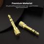 UGREEN 6.35mm (1/4 inch) Male to 3.5mm (1/8 inch) Female Stereo Audio Adapter Gold Plated, 2 Pack