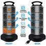 Power Strip Tower,  Lovin Product Surge Protector Electric Charging Station, 14 Outlet Plugs with 4 USB Slot 6 feet Cord Wire Extension Universal Charging Station (1-PACK)