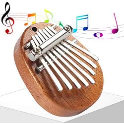 Kalimba Portable Mini 8 Key Thumb Piano Marimba Mbira Kisanji Musical Good Accessory Pendant Finger Piano Gift for Adults and Children