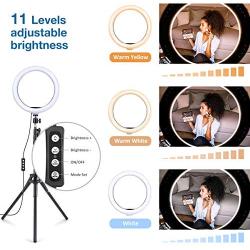 10.2" Selfie Ring Light with Phone Tripod Stand and Table Tripod and Phone Holder, MOSFiATA Upgraded Dimmable Camera Ring Light for TikTok/YouTube/Live Stream/Makeup/Photography