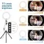 10.2" Selfie Ring Light with Phone Tripod Stand and Table Tripod and Phone Holder, MOSFiATA Upgraded Dimmable Camera Ring Light for TikTok/YouTube/Live Stream/Makeup/Photography 10.2" Selfie Ring Light with Phone Tripod Stand and Table Tripod and Phone Holder, MOSFiATA Upgraded Dimmable Camera Ring Light for TikTok/YouTube/Live Stream/Makeup/Photography