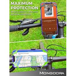 Bike Phone Mount for any Smart Phone: iPhone 11 PRO Max XS XR X 8 7 6 5 Plus Samsung Galaxy S20 S10 S9 S8 S7 S6 S5 Edge, LG. Motorcycle, Bicycle Phone Mount. Mountain Bike Mount. Bike Accessories