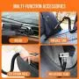 Uleete 2 in 1 Portable Car Vacuum Cleaner with Digital Air Compressor Pump, Auto Shut Off Feature, High Power 6000PA Handheld Vacuum w/Light, 14.8FT Power Cord, for Wet/Dry Use, Stainless Steel HEPA