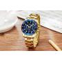 Mens Watches Chronograph Stainless Steel Waterproof Date Analog Quartz Fashion Business Wrist Watches for Men