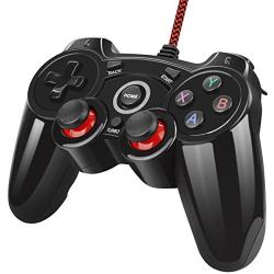 USB Wired PC Game Controller Dual Shock Joystick Gamepad for PC Windows(Windows XP/7/8/10) & Android Smartphone/Tablet/TV-BOX & PS3