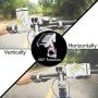 vicelecus Motorcycle Phone Mount, Adjustable Anti Shake Metal Bike Phone Holder for iPhone X/8/7/6 Plus Samsung Galaxy S9/S8/S7/S6 GPS, Holds Devices up to 3.7" Width (Silver)