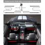 Interior Car Lights, Govee Car LED Strip Light Upgrade Two-Line Design Waterproof 4pcs 48 LED APP Controller Lighting Kits, Multi DIY Color Music Under Dash Car Lighting with Car Charger, DC 12V