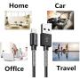 iPhone Charger Cable sharllen Spring Lightning Cable Mfi Certified 5Pack(3ft/3ft/6ft/6ft/10ft) Fast Long iPhone Charging Cord Compatible iPhone XS/Max/XR/X/8/8Plus/7/7P/6S/iPad/iPod/IOS Black