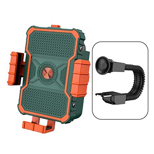 CGKUITER Bike Phone Mount Anti Shake and Stable Cradle Clamp with Mobile Power Mezzanine Bicycle Phone Mount/Bike, Motorcycle Accessories//Bike Phone Holder for iPhone Android Devices Between