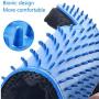 STARROAD-TIM Pet Grooming Glove Hair Remover Brush Gentle Deshedding Efficient Pet Mitt Pet Massage Gloves Left & Right Hand Draw Dogs Cats Horses Long Short Fur (1Pair Left & Right Hand (Blue))