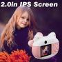 Kids Camera, le-Idea Digital Camera for Kids Gifts, 2.0 inch IPS Screen with 16GB SD Card, Rechargeable 1080P HD Video and Shockproof Camera for 3-10 Year Old Girls & Boys, 2020 Upgraded (Pink)