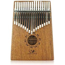 Lark Music 17 Key Mahogany Kalimba African Thumb Piano Finger Percussion Keyboard Portable Music Instrument Key C