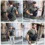 Tactical Military Chest Sling Bag Water Resistant MOLLE Shoulder Backpack Mens One Strap Daypack with Water Bottle Holder