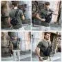 Tactical Military Chest Sling Bag Water Resistant MOLLE Shoulder Backpack Mens One Strap Daypack with Water Bottle Holder