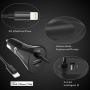 Syncwire iPhone USB Car Charger - Upgrade 4.8A/24W Car Charging Adapter with Built-in Coiled [MFI Certified] Lightning Cable for Apple iPhone 11/Xs/XS Max/XR/X/8/7/6s/6 Plus, iPad & More - Black