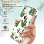 LUHOURI iPhone SE Case 2020,iPhone 8 Case,iPhone 7 Case with Screen Protector,Clear with Cactus in Flower for Girls Women,Protective Phone Case for iPhone 7 /iPhone 8/ iPhone SE2