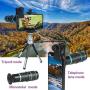 Phone Camera Lens, 6 lenses+ LED Light+ Remote Shutter+ Tripod, 18X Telephoto Zoom/Wide angle/Macro/Fisheye/CPL/Kaleidoscope camera lens kit for iPhone Xs X XR 8 7 6 Plus Samsung and Android