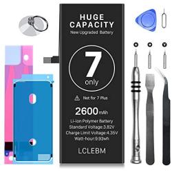 [2600mAh] Battery for iPhone 7, LCLEBM New 0 Cycle Higher Capacity Battery Replacement for iPhone 7 with Complete Professional Repair Tools Kits - 1 Year Warranty