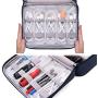 Portable Electronic Organizer Travel Accessories Cable Bag Universal Cord Storage Case Carrying for Charging Cable, Cell Phone, Power Bank,Mini Tablet(Blue)