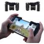 Quano Fortnite PUBG Mobile Game Controller, Sensitive Shoot and Aim Buttons L1R1 Best for PUBG, Knives Out, Rules of Survival, Critical Ops, Fortnite, 1 Pair Black Controller for Android/iOS