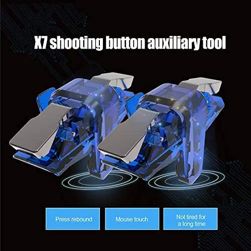 ManFull Jedi Survival Gamepad 2Pcs X7 Mobile Phone Gaming Trigger Button Handle Controller Game Accessories Blue ManFull Jedi Survival Gamepad 2Pcs X7 Mobile Phone Gaming Trigger Button Handle Controller Game Accessories Blue