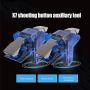 ManFull Jedi Survival Gamepad 2Pcs X7 Mobile Phone Gaming Trigger Button Handle Controller Game Accessories Blue