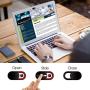 Webcam Cover,6-Pack Ultra Thin Design Webcam Cover Slide for Laptop, PC, MacBook Pro, iPhone, iMac, iPad, Smartphone, Protect Your Privacy and Security Digital Sliding Covers - Red with Black