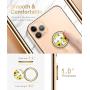 GVIEWIN Cell Phone Ring Holder Finger Kickstand, 180° Rotation Metal Flower Ring Grip for Magnetic Car Mount Compatible with All Smartphones Adhesive to All Phone Cases (Sunflowers/Yellow)