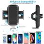 Car Phone Mount, HENKUR Cell Phone Holder for Car Dashboard Windshield Air Vent, Upgraded Phone Stand Strong Suction Compatible with iPhone 11 pro Max X Xs XR 8 7 6s Plus SE, Galaxy S7,8,9,10 (Black)