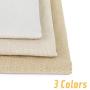 Caydo 3 Pieces Large Size Linen Needlework Fabric for Garment Craft, Flower Pot Decoration and Tablecloth, 62 by 19 Inch