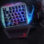 Giixer One Handed Gaming Keyboard, 35 Key RGB LED Back Lighted Wired Single Handed Game Keyboard Portable Mini Gaming Keyboard for PC/Phone Gamers