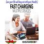 [Upgraded] Charging Station for Multiple Devices and Bonus-8 Charging CordsㅣFathers Day Gifts for Dad Husbandㅣ6-Port 60W USB Charger Dock for iPhone 11, Galaxy S10, Cell Phones, iPad, Tablets, Black