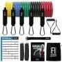 Fitness Insanity Resistance Bands Set - 5-Piece Exercise Bands - Portable Home Gym Accessories - Stackable Up to 150 lbs. - Perfect Muscle Builder for Arms, Back, Leg, Chest, Belly, Glutes Fitness Insanity Resistance Bands Set - 5-Piece Exercise Bands - Portable Home Gym Accessories - Stackable Up to 150 lbs. - Perfect Muscle Builder for Arms, Back, Leg, Chest, Belly, Glutes