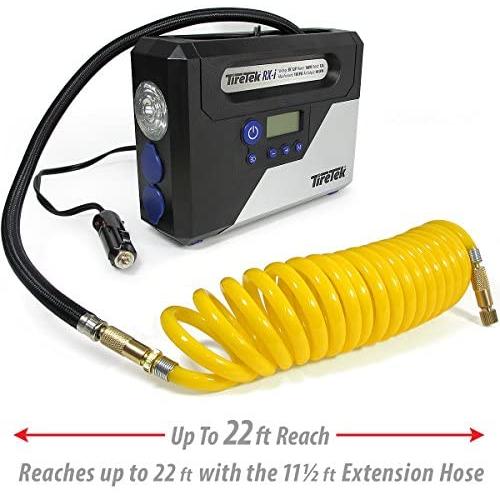 TireTek RX-i Portable Air Compressor Pump 12V Digital Tire Inflator with Gauge + Auto Shut Off