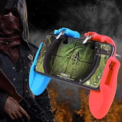 Efaster Mobile Game Controller for PUBG 4in1 Gamepad Shoot and Aim Trigger Phone Cooling (Multicolor)