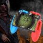 Efaster Mobile Game Controller for PUBG 4in1 Gamepad Shoot and Aim Trigger Phone Cooling (Multicolor)