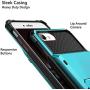 Vofolen Case for iPhone 6s 6 7 8 Case Wallet Credit Card Holder ID Slot Pocket Scratch Resistant Dual Layer Protective Bumper Rugged TPU Rubber Armor Hard Shell Cover for iPhone 6 6s 7 8 Light Blue