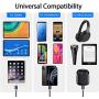 Magnetic Charging Cable, (5-Pack, 1ft/3ft/6ft/6ft/10ft) 3 in 1 USB Magnetic Phone Charger Cable Nylon Braided Magnet Charger Cable Compatible with Micro USB, Type C Smartphone and iProduct Device