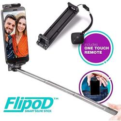 Flipod Selfie Stick All-in-one Universal Extendable Smart Adjustable Phone Cradle Selfie Mount Tripod Stand Device with Remote Control for iPhone X/iPhone 8/8 Plus/iPhone 7/iPhone 7 Plus/Gal