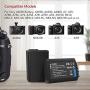 NP-FW50 ESDDI Camera Batteries Dual Charger Set for Sony A6000 Battery, A6500, A6300, A7, A7II, A7RII, A7SII, A7S, A7S2, A7R, A7R2, A55, A5100, RX10 Accessories 2-Pack, Micro USB and Type C Port, 1100