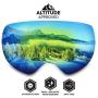 Ski & Snowboard Goggles - OTG Snow Glasses for Skiing, Snowboarding & Outdoor Winter Sports - Snowmobile Gear with Anti-Fog Frameless Dual-Layer Lens & UV400 Protection - Fits Men, Women & Youth