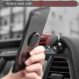 Phone Ring Holder Finger Kickstand - 360° Rotation Metal Ring Grip for Magnetic Car Mount, Compatible with All Smartphone