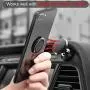 Phone Ring Holder Finger Kickstand - 360° Rotation Metal Ring Grip for Magnetic Car Mount, Compatible with All Smartphone