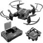 4DRC V2 Mini Drone for Kids Beginners,RC Foldable Nano Drone Pocket Quadcopter for Boys and Grils Toys with Altitude Hold, Headless Mode, 3D Flips, One Key Return and Speed Adjustment and 3 Batteries