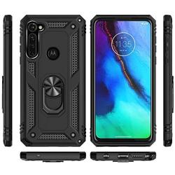 GSDCB Motorola Moto G Stylus Case, Motorola Moto G Pro Case, Military Armor Heavy Duty Shockproof Phone Protective Case with Kickstand Hard PC Cover Soft TPU Dual Layer for Women Men Girl Boy (Black)