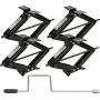 Weize RV Trailer Camper Stabilizer Leveling Scissor Jacks with Handle-24"- 5000lbs - Set Of 4 Weize RV Trailer Camper Stabilizer Leveling Scissor Jacks with Handle-24"- 5000lbs - Set Of 4