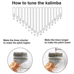 Kalimba Clear Kalimba Thumb Piano 17 Keys with Acrylic Material Portable Mbira Finger Piano Gifts for Kids and Friends （Crystal Kalimba with Wooden Frame）