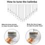 Kalimba Clear Kalimba Thumb Piano 17 Keys with Acrylic Material Portable Mbira Finger Piano Gifts for Kids and Friends （Crystal Kalimba with Wooden Frame）